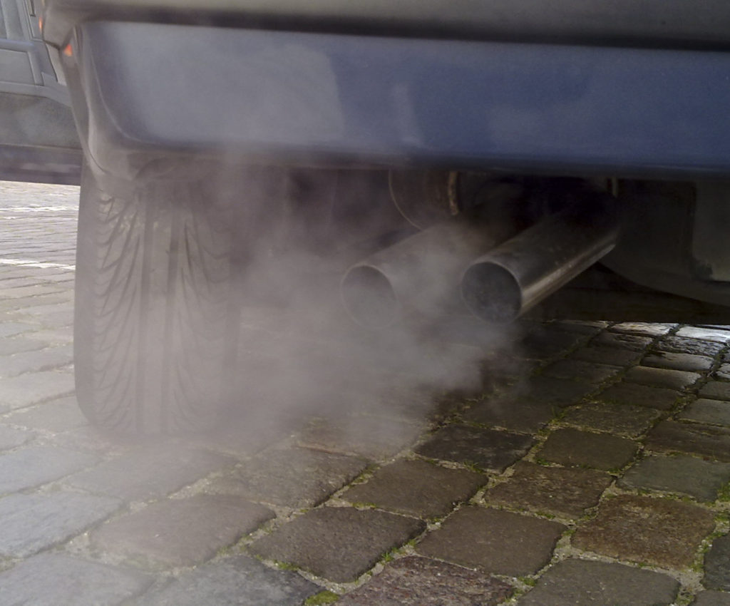 Car exhaust fumes